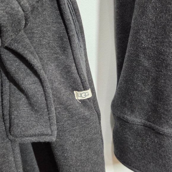 Ugg Robe Womens Medium Gray Duffield II Shawl Collar Plush Soft Cozy Luxury - Picture 3 of 14